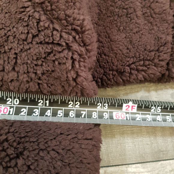 Free People Raya Cozy Coat Jacket XS UK 6 Brown Teddy Fleece Relaxed Fit BN - Picture 8 of 10
